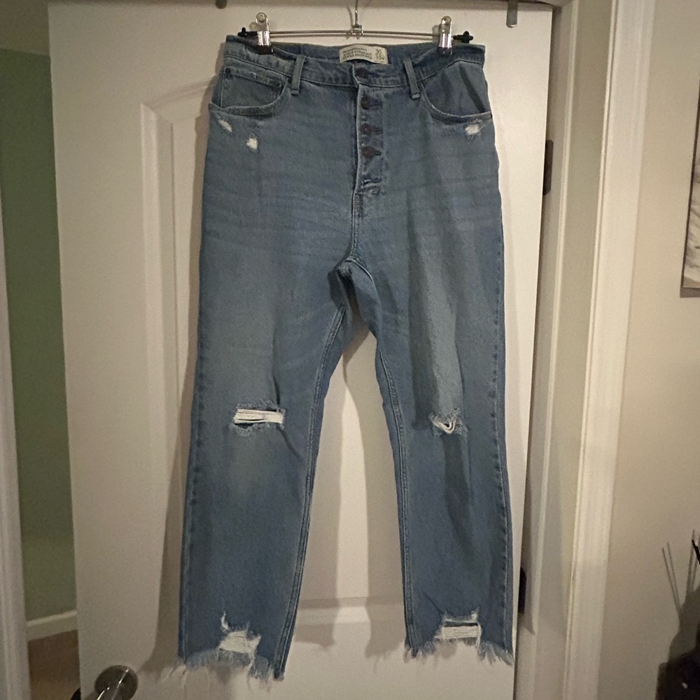 Abercrombie & Fitch Ankle Straight Ultra High Rise Jeans Size 30